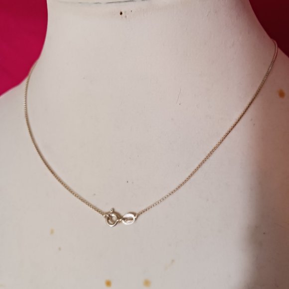 90s Vintage Sterling Silver and Rose Quartz Pendant Necklace - Picture 7 of 11